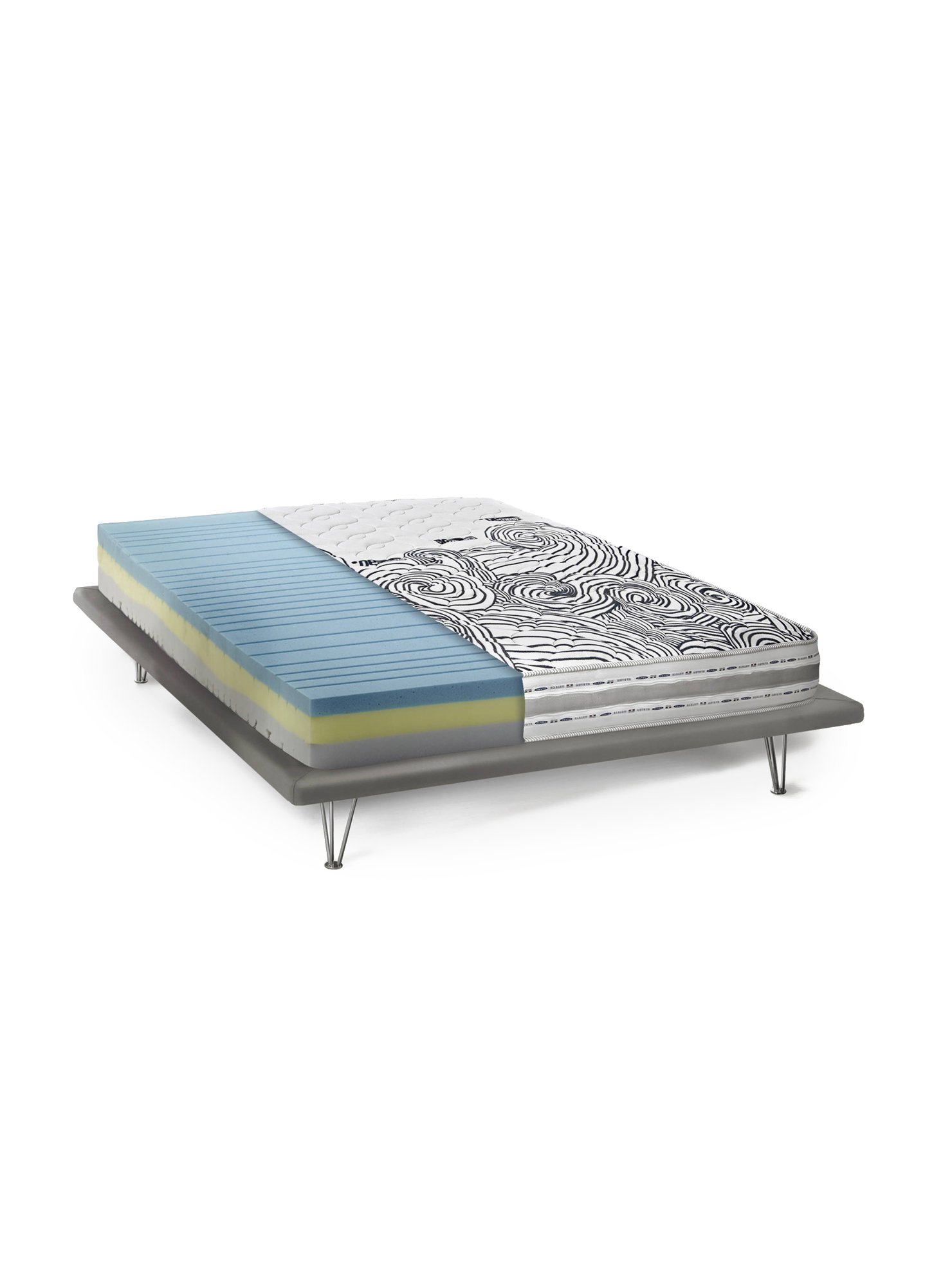 Matelas De Remplacement Pour Chaiselongue - Noir - Cuir - Fabriqué En Italie