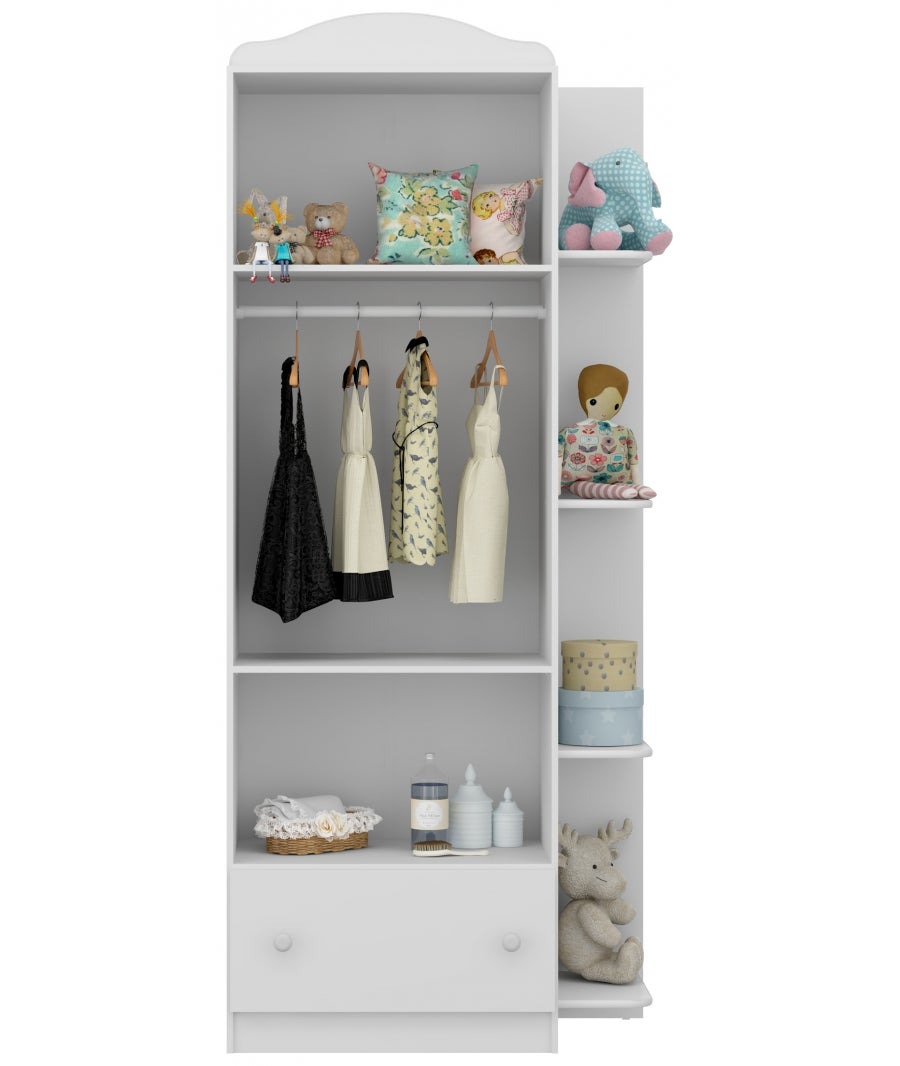 ARMADIO PER BAMBINI BIANCO TEKNA - 80 x 40 x 191,5 cm - 8