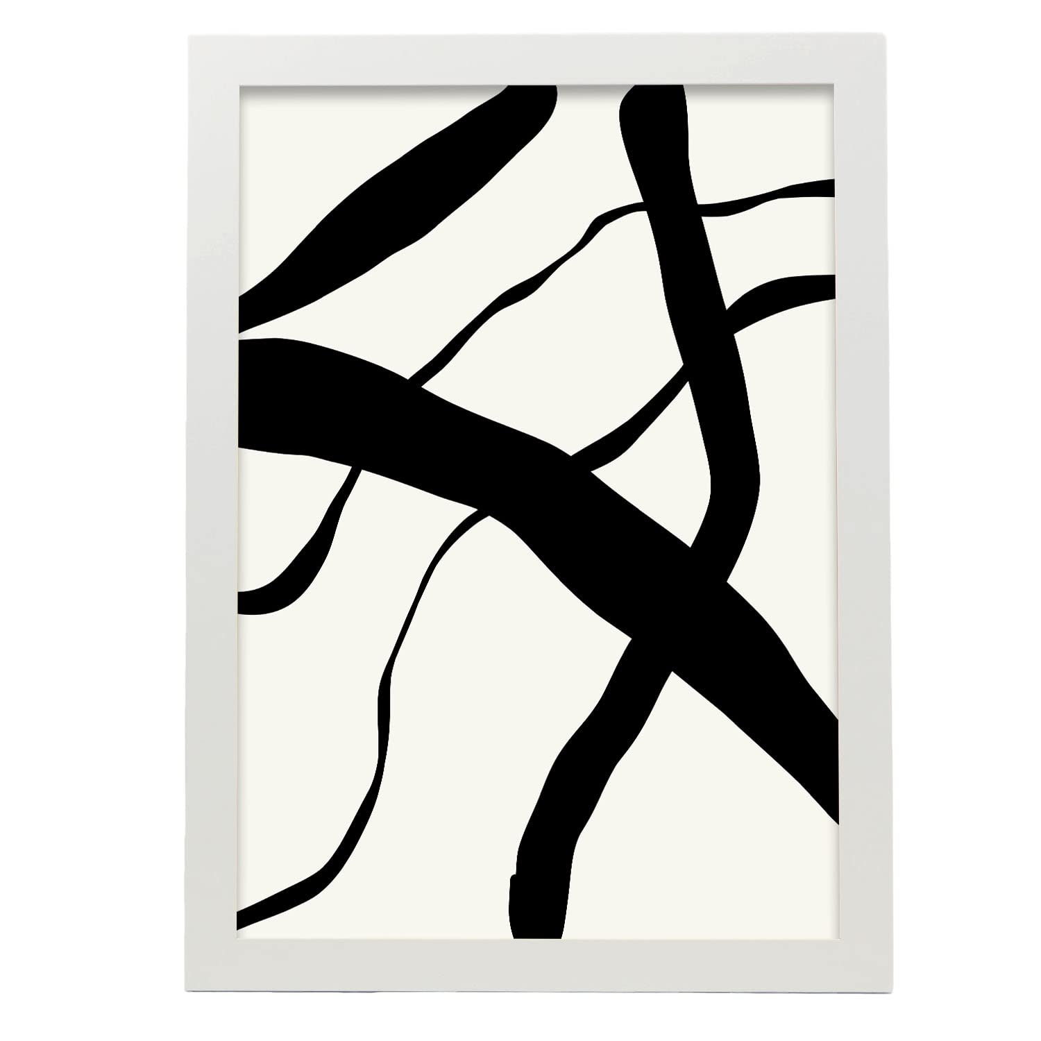 Nacnic póster pop art abstracto. decoroso ilustraciones artísticas modernas para la decoración de interiores. con marco blanco - a3