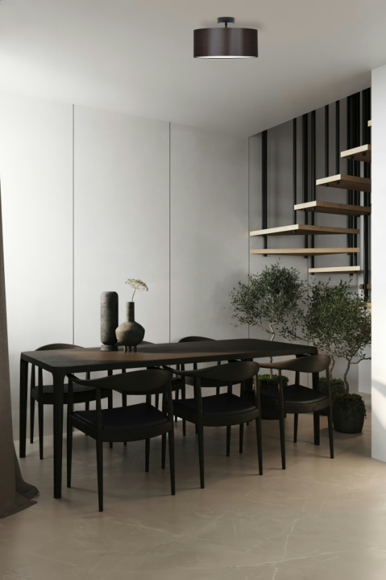 Lampa sufitowa żyrandol plafon z abażurem walec 30 cm BLUES - 5