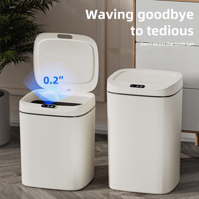 MUXHEL 2 Pattumiere Da Bagno Nere Con Coperchio A Pressione - 12.5L, Compatte E Sottili, Per WC/cucina/ufficio - 2