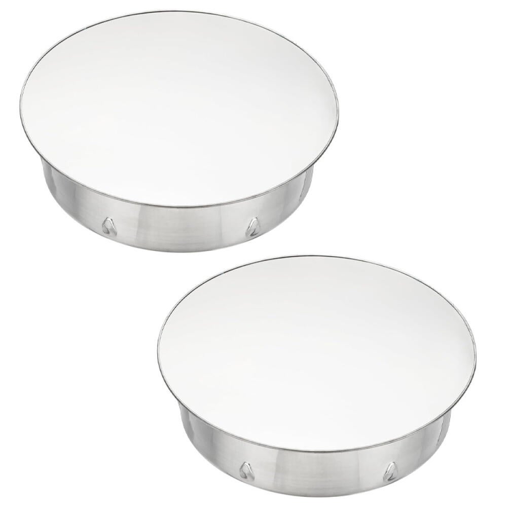 Tapa de chimenea ajustable con orificio redondo, apta para tuberías de 200 mm de diámetro, color plateado - 2 piezas