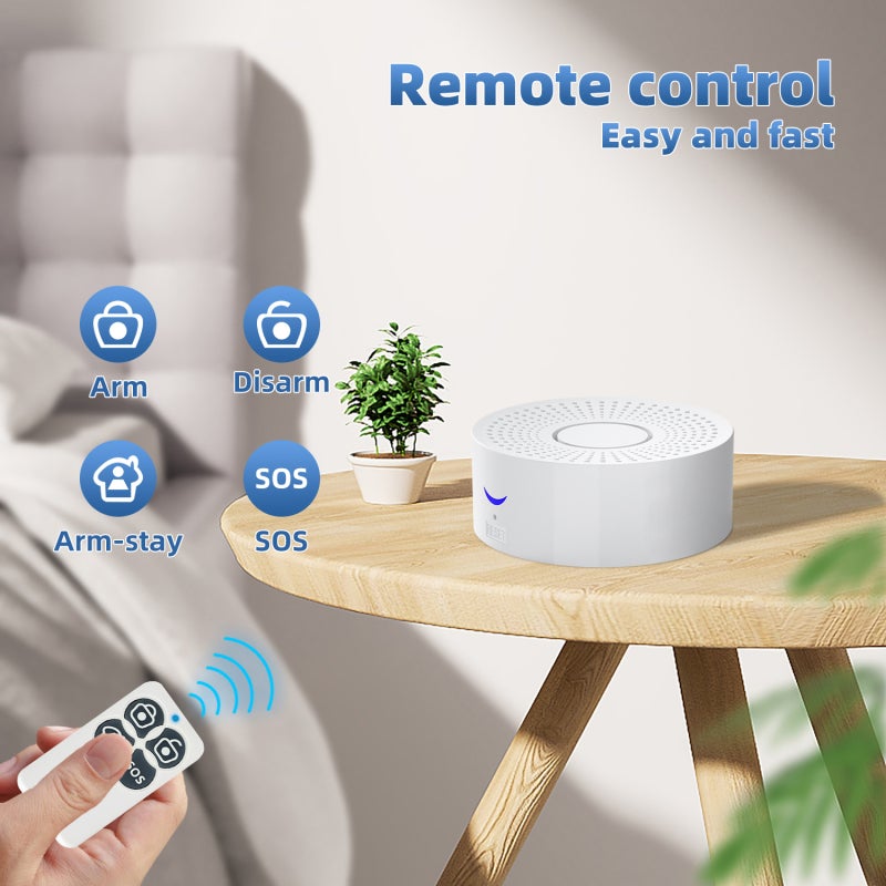 Kit alarme sécurité intelligente Tuya WiFi, détecteur porte-fenêtre multifonction, compatible Google Assistant et assistant vocal - 3