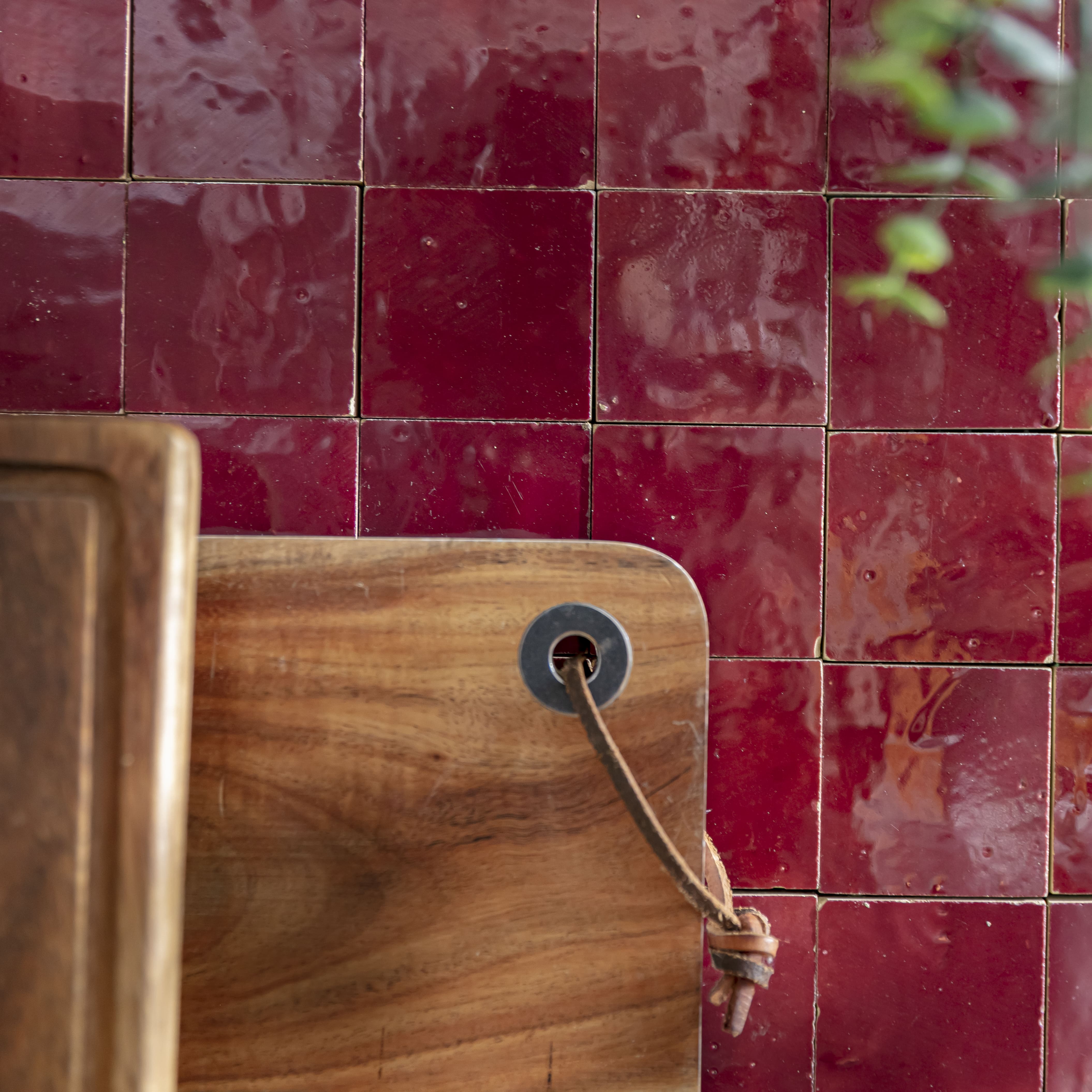 Carrelage Zellige Marocain Rouge Lie de vin 5x5 cm (vendu par plaque de 30x30 cm soit 0,09 m²) - RO'MA NATURE - 6