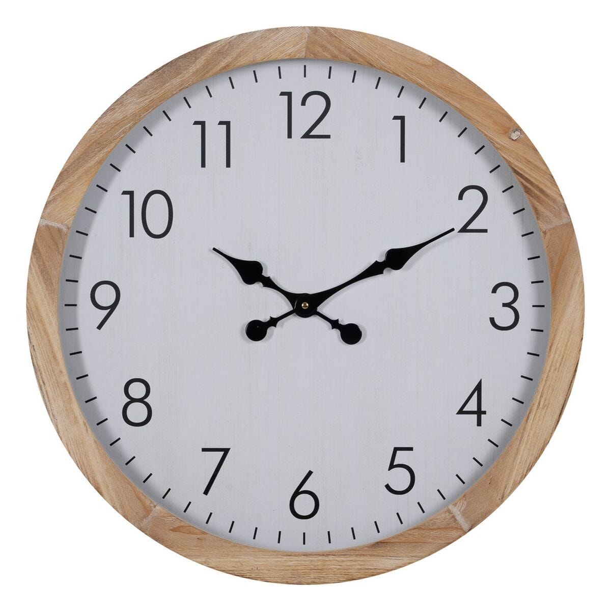 Reloj de Pared Blanco Madera 60 x 60 x 6,5 cm Leroy Merlin