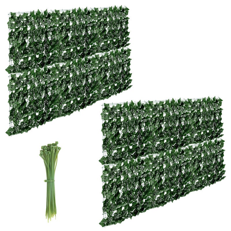 Haie Artificielle Brise-Vue Anti-UV 300 x 100 CM, Grillage Végétal DIY ...