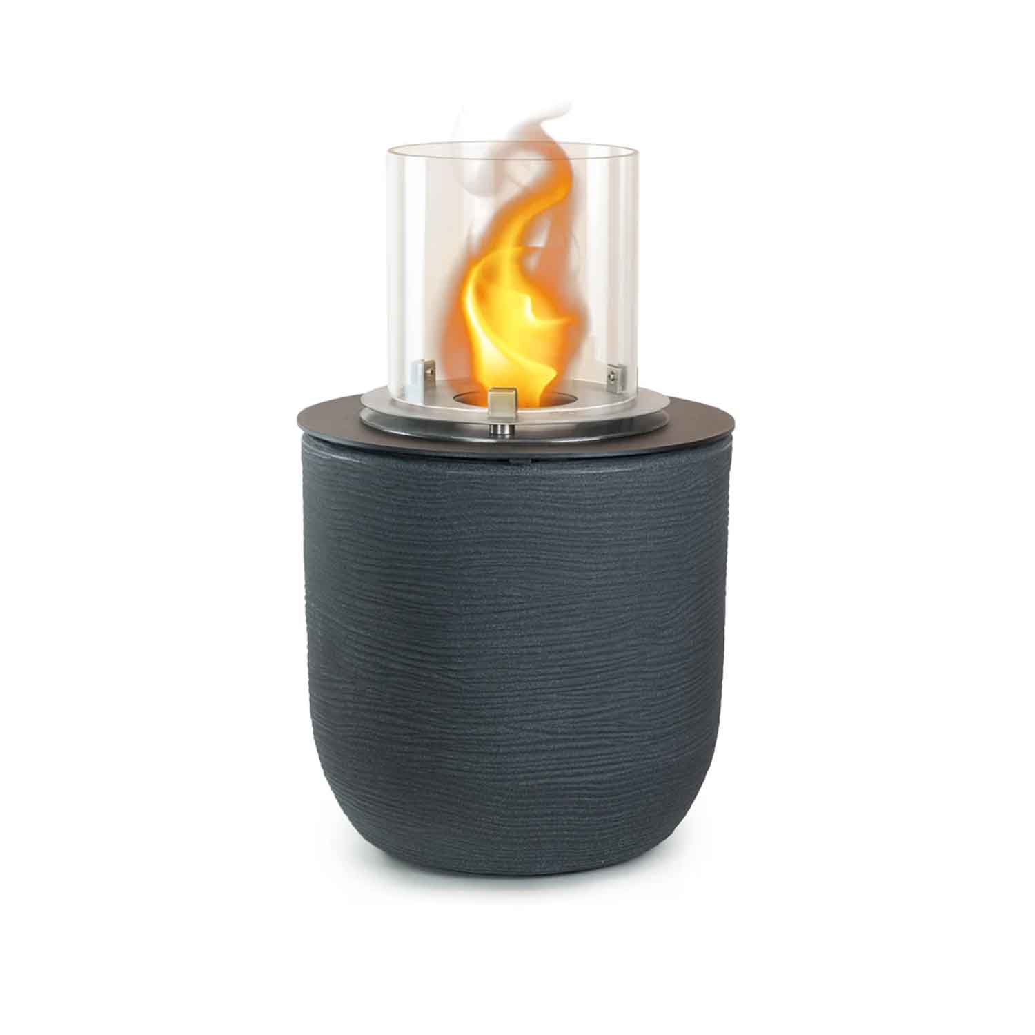 Frankystar  Raffaello, Chimenea De Bioetanol De Suelo Ø 35Xh55 Cm, Gris , Leroy Merlin