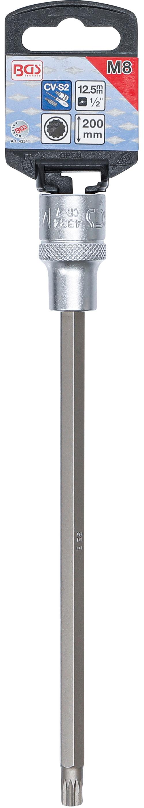 BGS Douille à embouts | longueur 200 mm | 12,5 mm (1/2