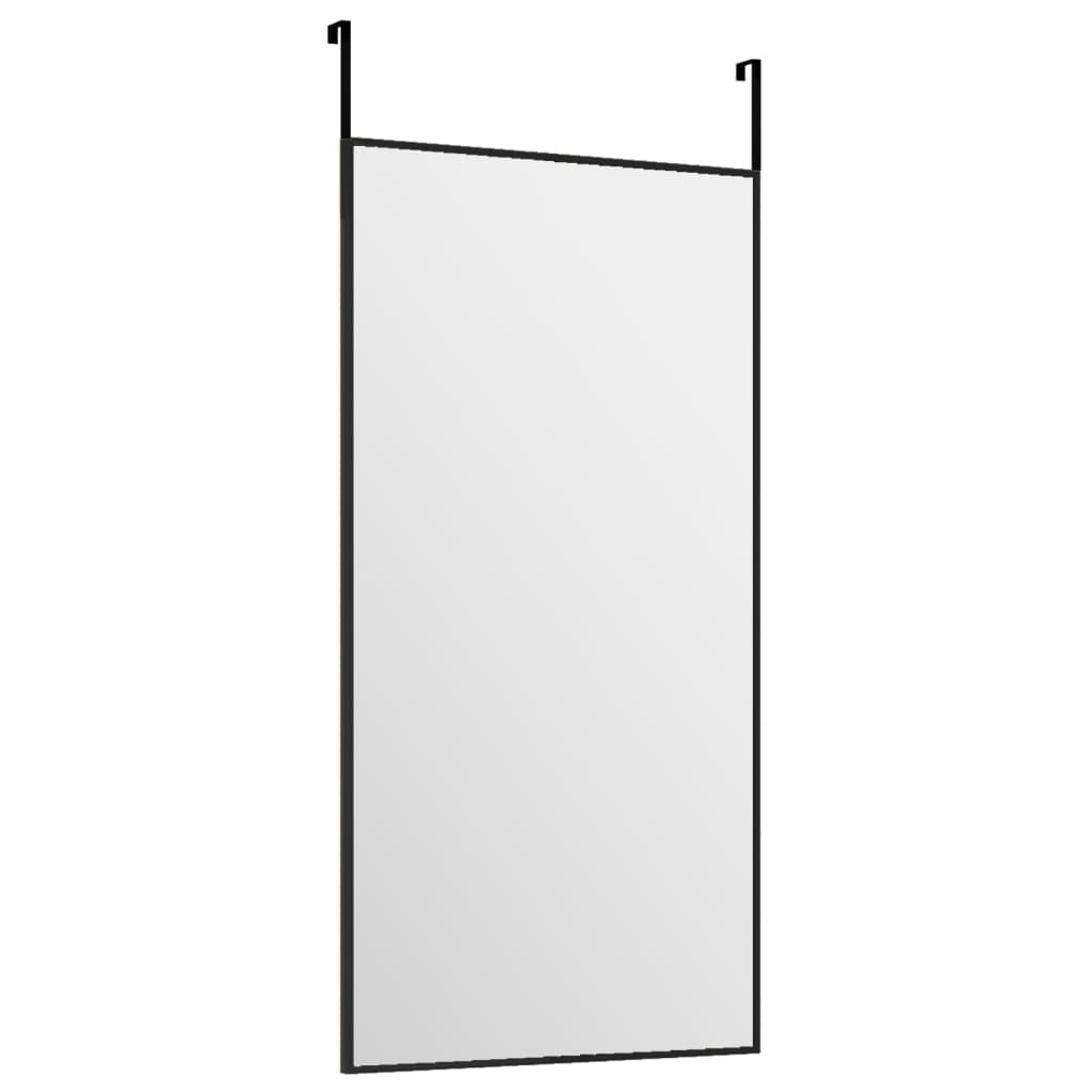Miroir de porte en verre noir et aluminium 30x60 cm- COMFORTXL - 3
