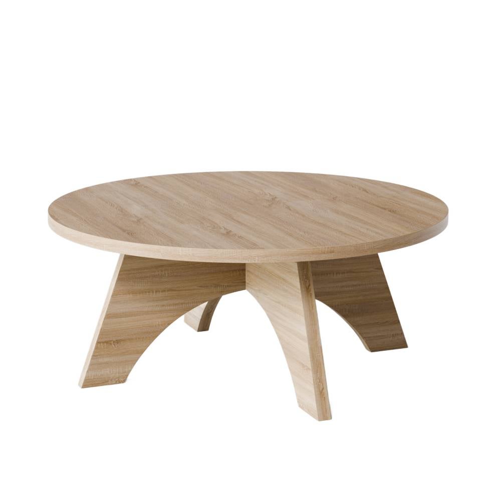 KOLM Stolik kawowy okrągły YUKO Ø90 cm Dąb Sonoma