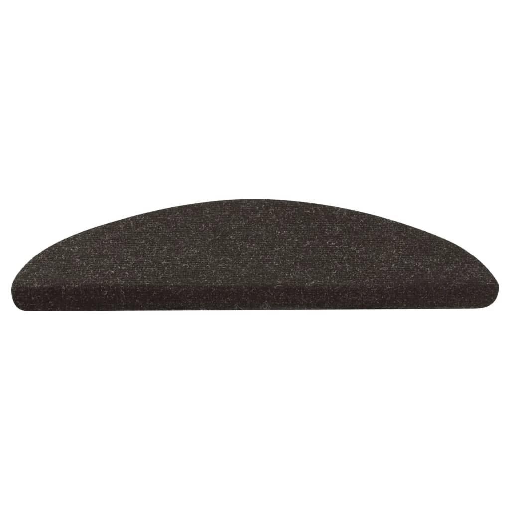 Tapis d'escalier auto-adhésifs 10 pcs noir 56x17x3 cm - 4