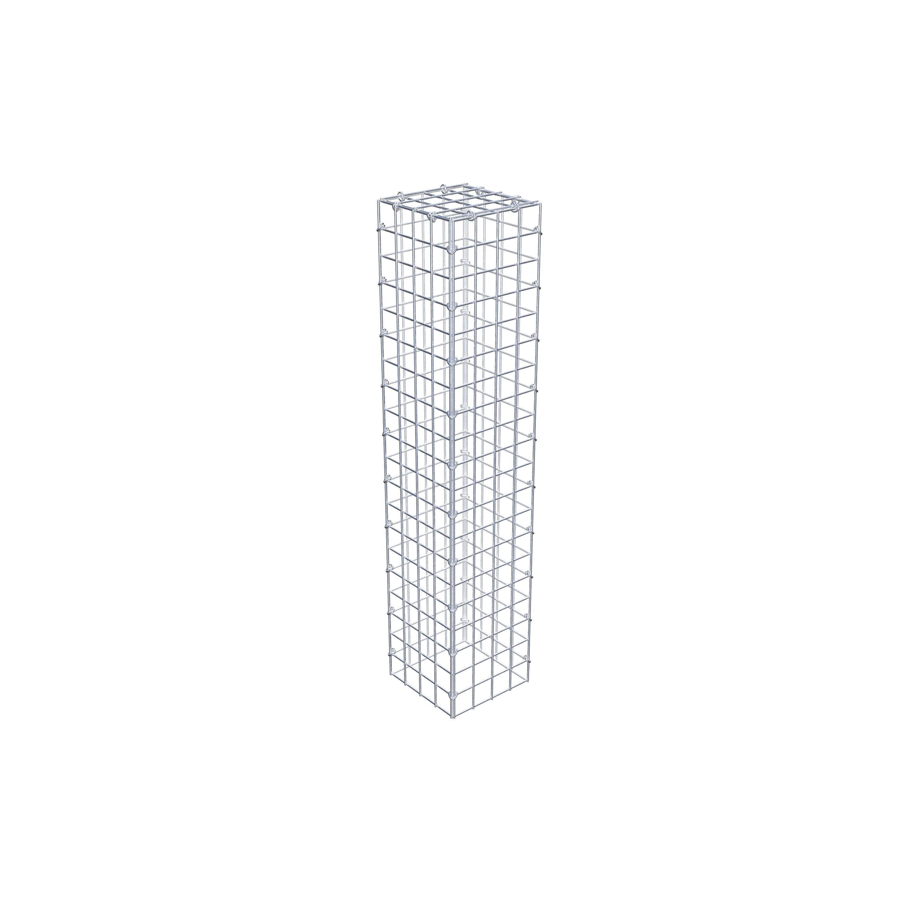 Gavión para apilar en acero galvanizado 100x20x20cm (LxAxP), malla 5 x 5cm, Anillo en C, sin rejilla inferior - 3