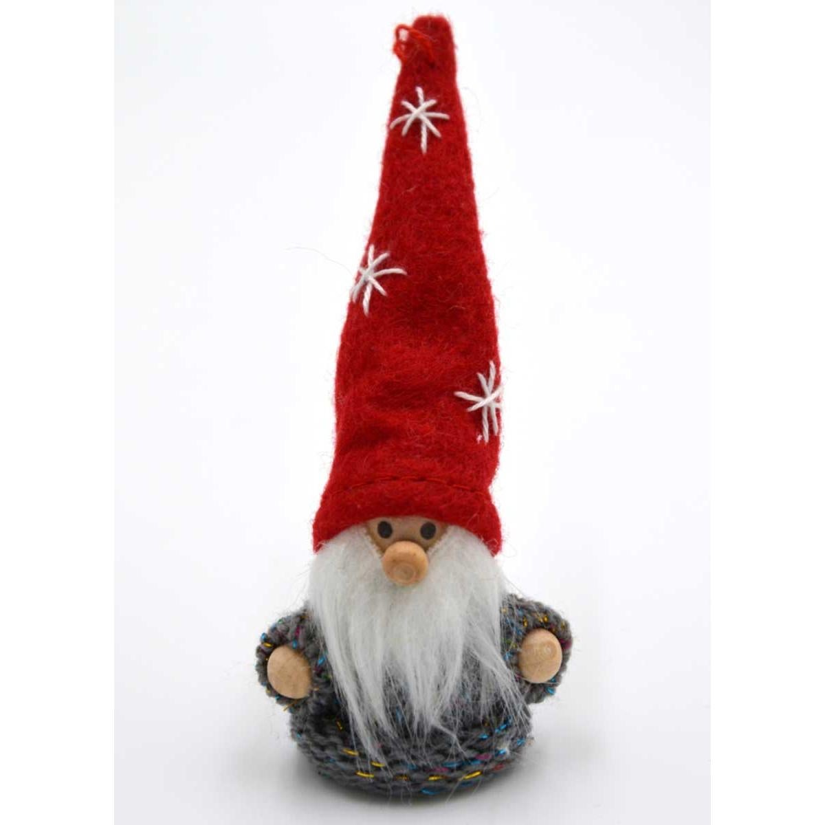 Zawieszka na choinkę skrzat 11 cm czerwony - 7