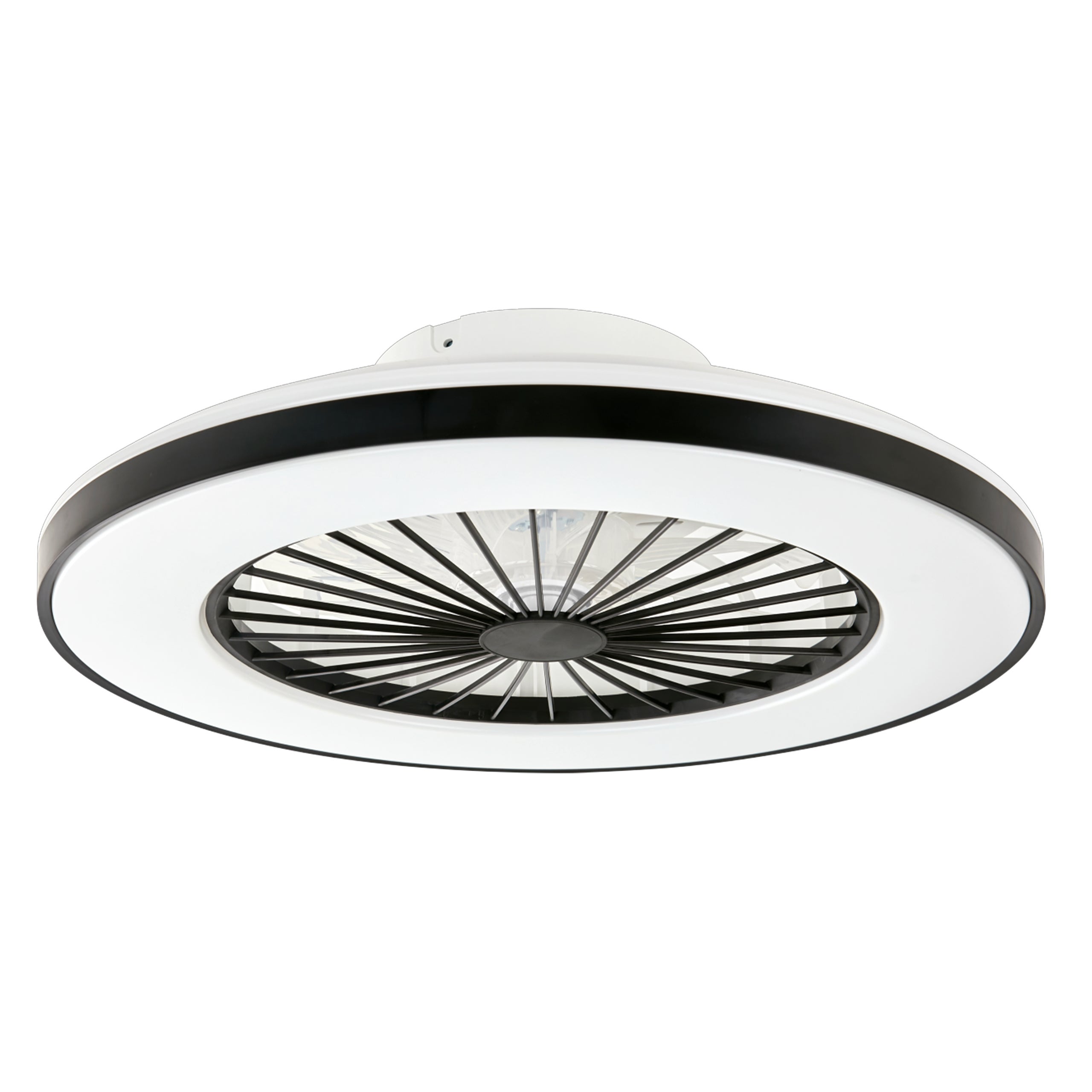 Plafon LED KLEO 36W+15W 48cm 3CCT z wentylatorem czarny pilot Smart Home MasterLED