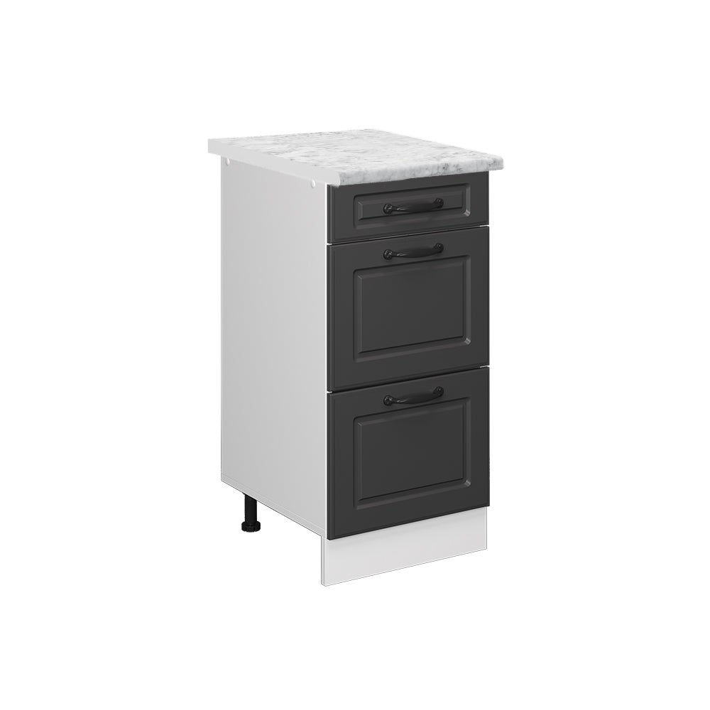 Vicco Szafka dolna do kuchni R-Line, Antracytowy domek wiejski, 40 cm BR Marmur