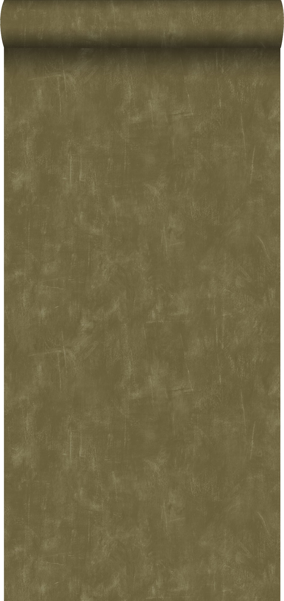 Tapeta malowany efekt zielonym khaki - 53 cm x 10.05 m - ESTAHOME