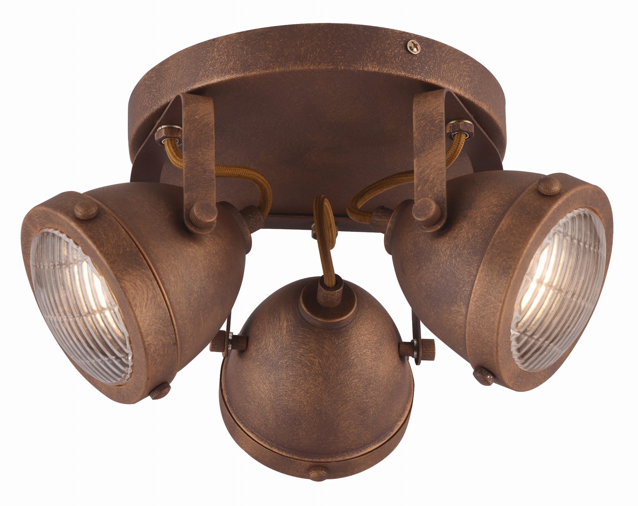 Lampa sufitowa wisząca Frodo brązowo-rdzawy 3xGU10x40W wym: 30 x 30 cm metal Candellux