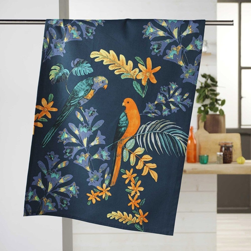Torchon Imprimé Jacquard "Savon Bleu" 48x70 Cm - Thème Savon De Marseille Provençal - Coton Qualité Supérieure - 9