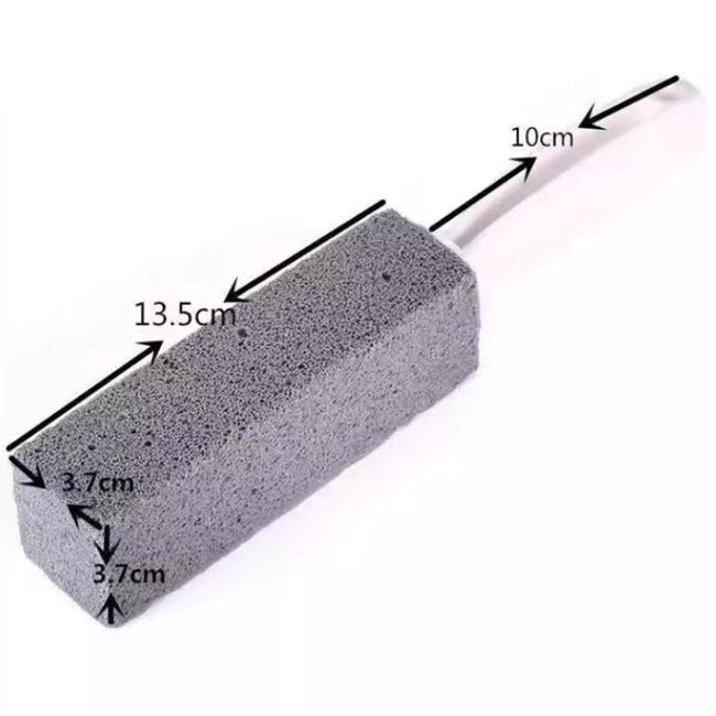 PHMING 4 Pietre Pomici Per WC Con Manico, Spazzole Ecologiche Per Pulizia Anti-calcare, Ideali Per Bagno, Cucina E Piastrelle, Set Da 4, Con Foro Appendino