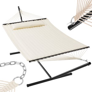 Tranquillo P98Y Supporto Universale Per Amaca In Acciaio Inox - Portata 250kg, Regolabile Fino A 294cm, Con Borsa Da Trasporto, Giallo