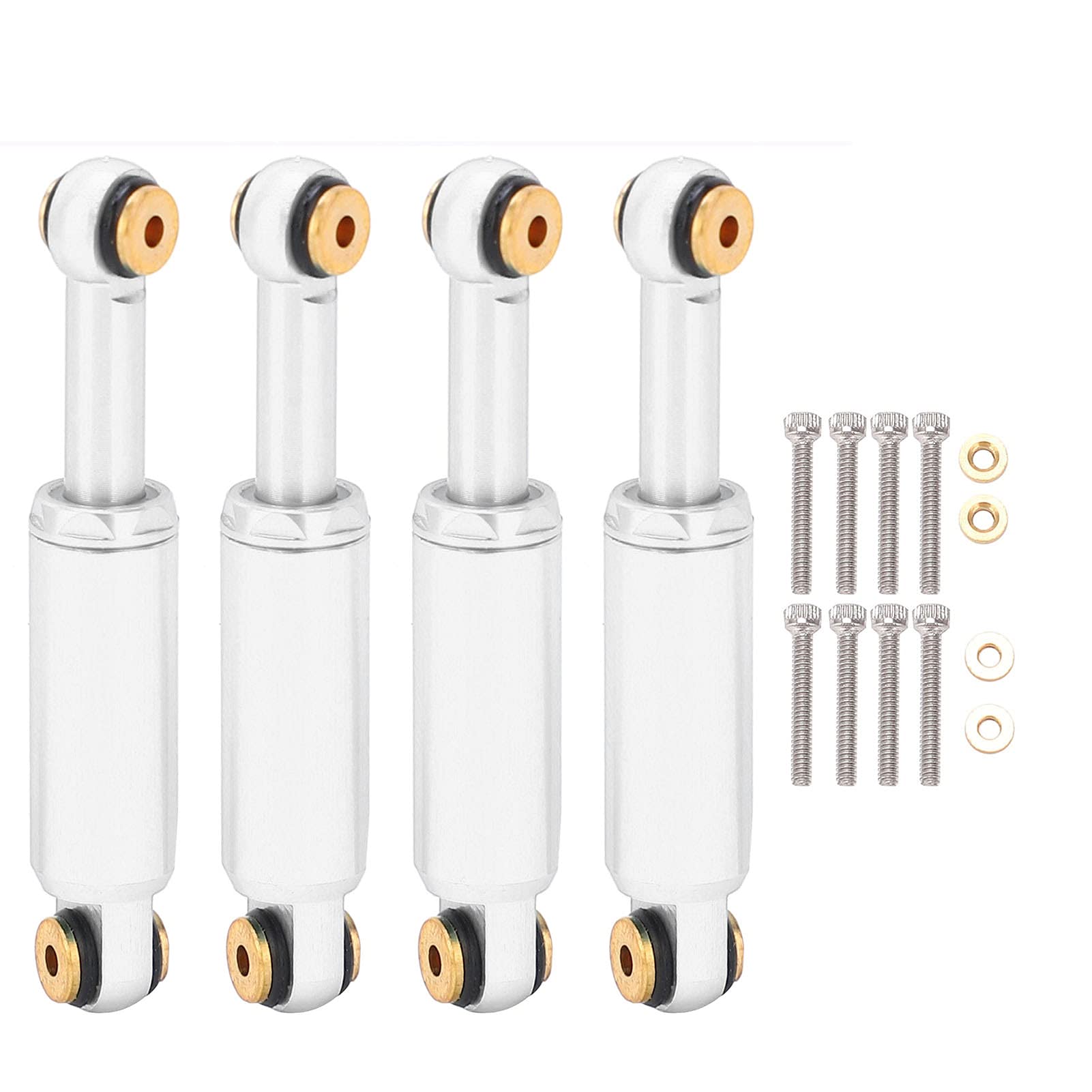 Ammortizzatore a olio in metallo per Axial SCX24 90081 1/24 RC Crawler Car Upgrade Parts (argento) - 6