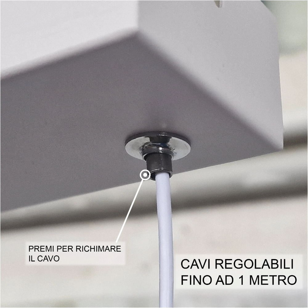 Lampadario Da interno LED Cucina soggiorno camera da letto Moderno Sospeso Stanzetta Studio 25W switch cambia colore 3000K-4000K-6500K Bianco - 9