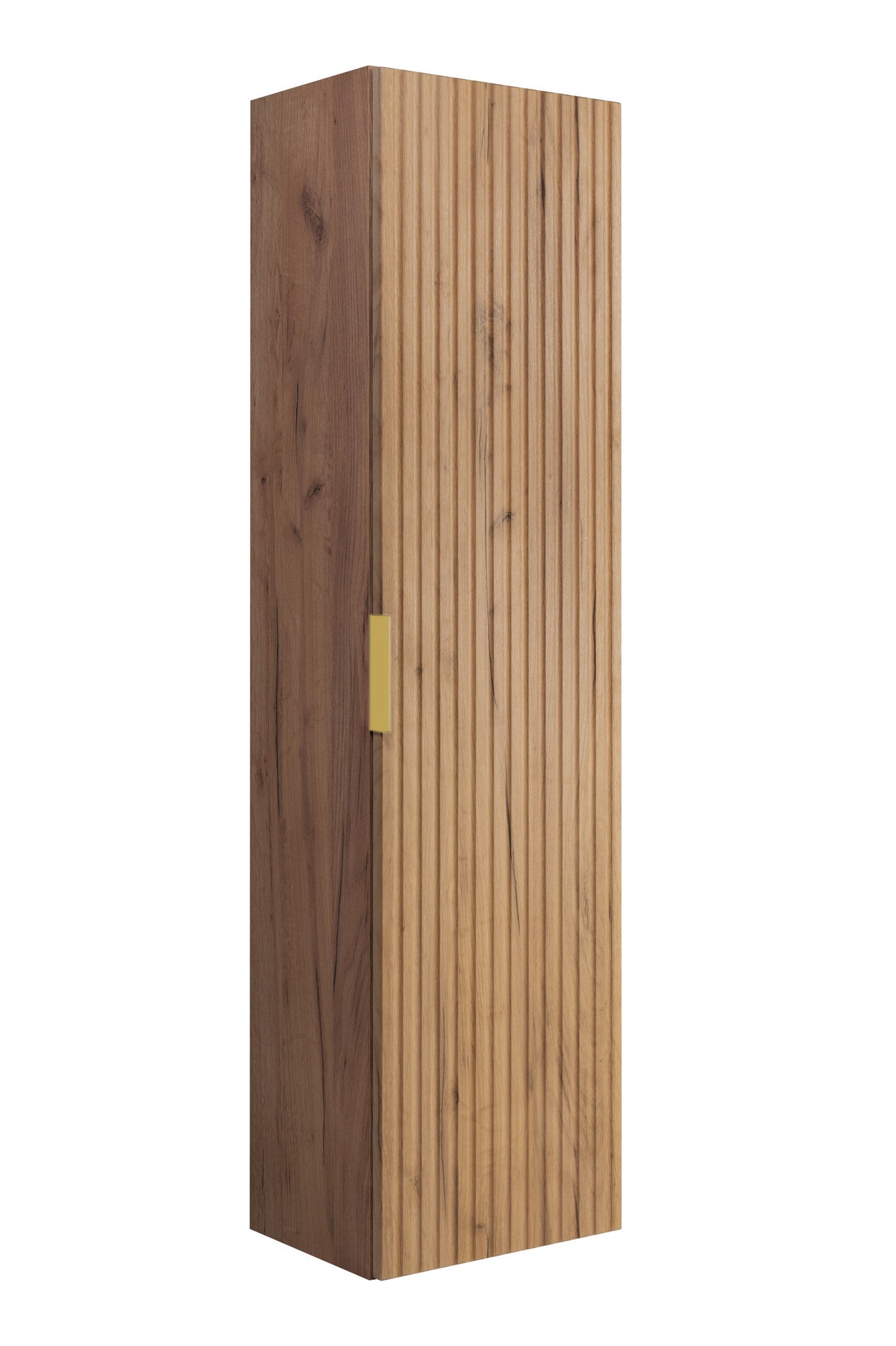 Colonne de salle de bain, Chêne Craft, 35 x 136 x 27 cm, poignée dorée - 3