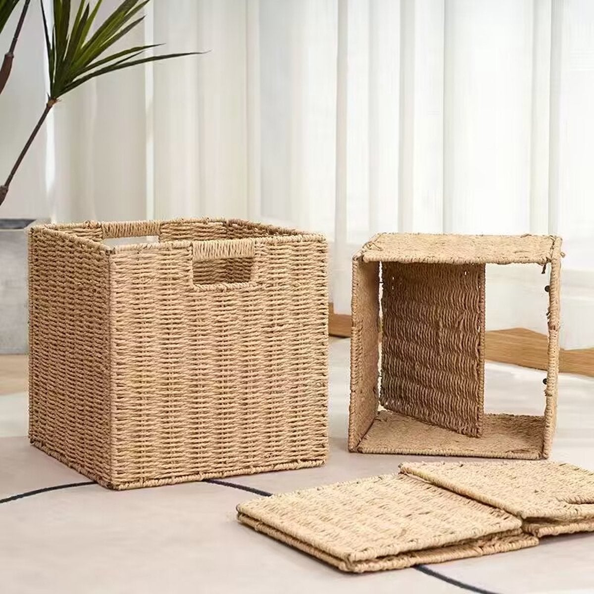 Cutie de depozitare din ratan – O soluție elegantă și practică pentru casă 25*25*25 cm