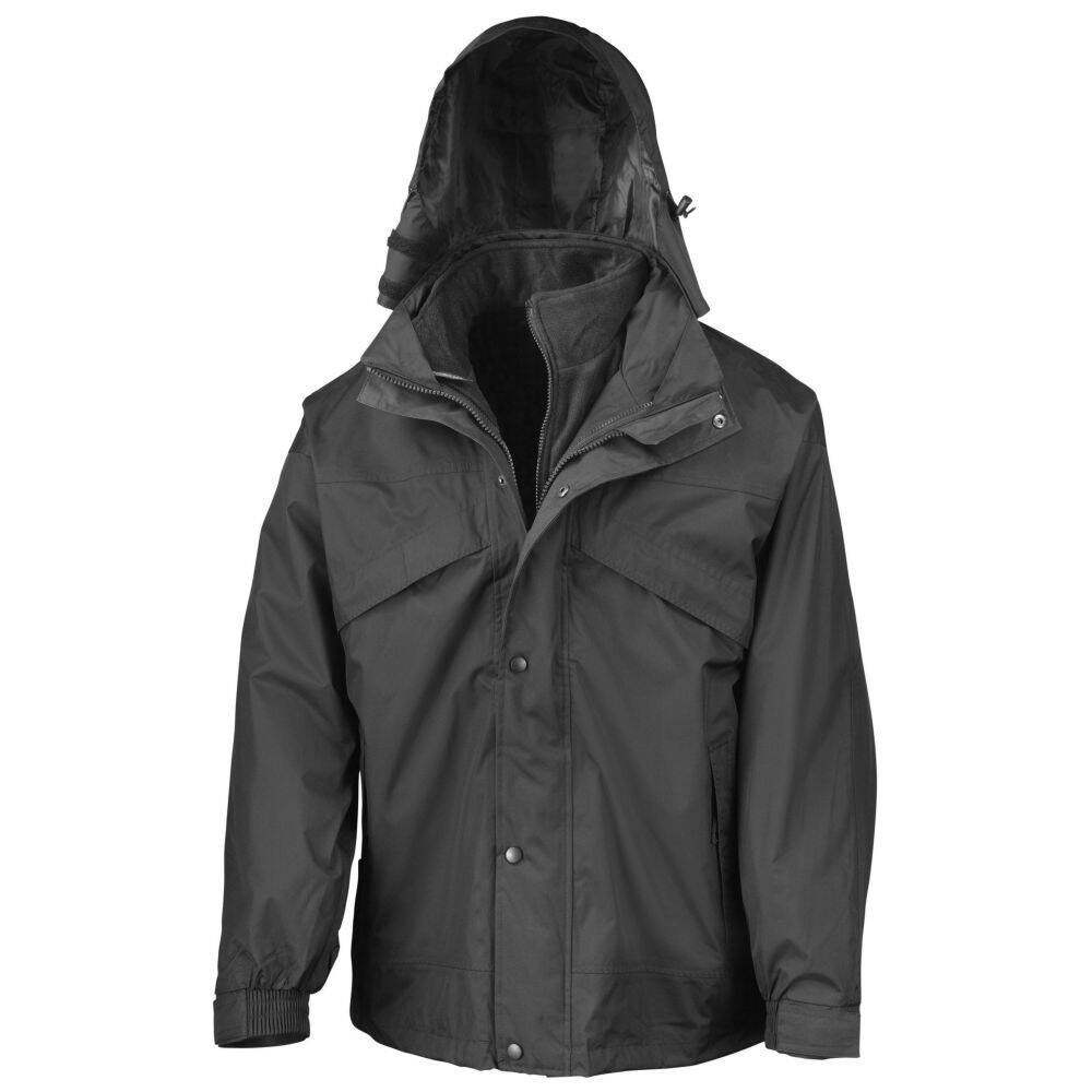 Vass 220 Parka Doublée D'Hiver Imperméable Grise/Noire