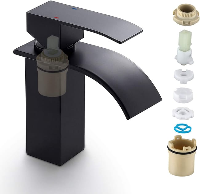 Rubinetto Lavabo Alto Ibergrif - Beccuccio Girevole 360°, Cromato, Con Tubi Flessibili - Foto 5