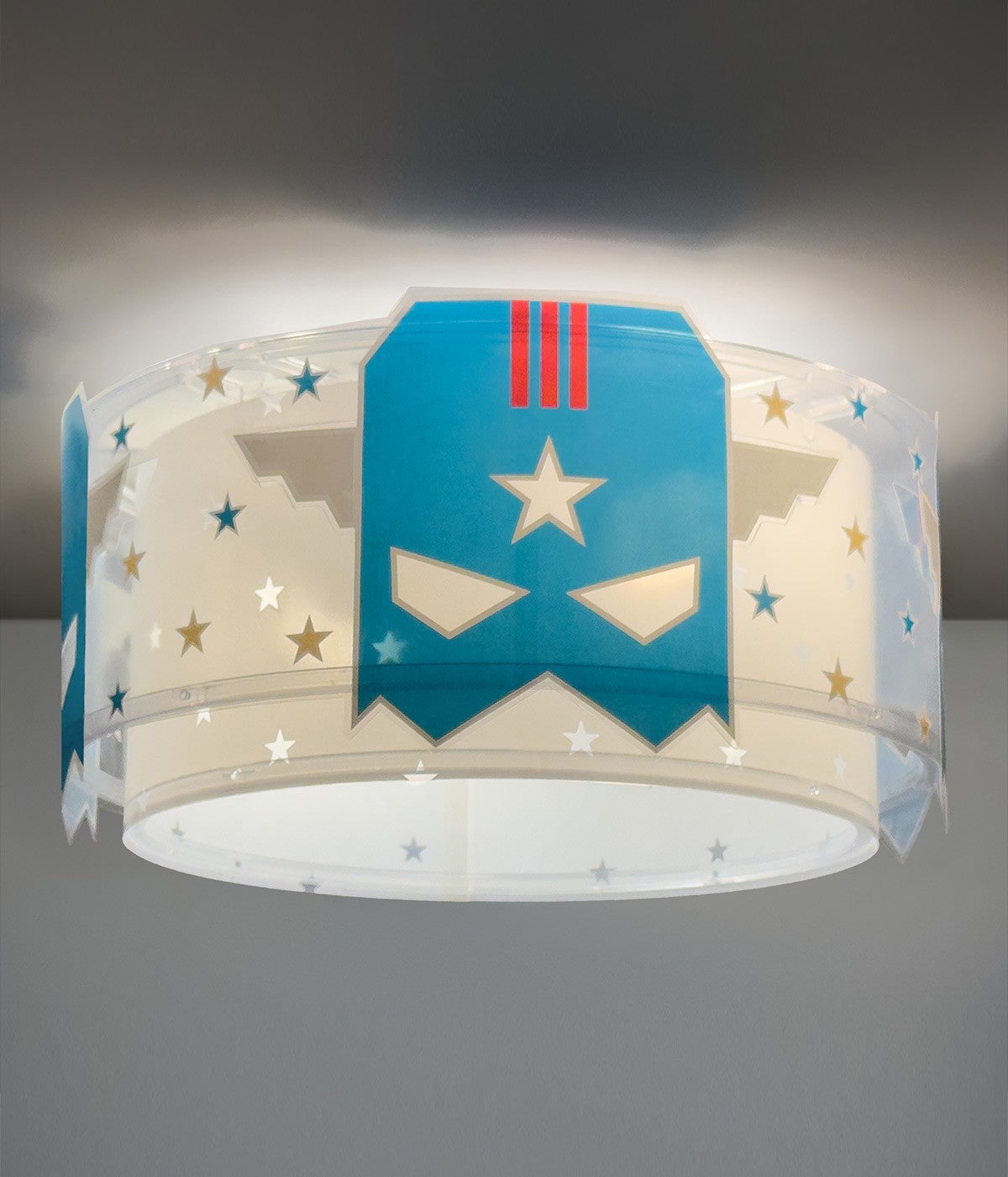 Plafon sufitowy Blue Hero - Niebieski bohater dla dzieci