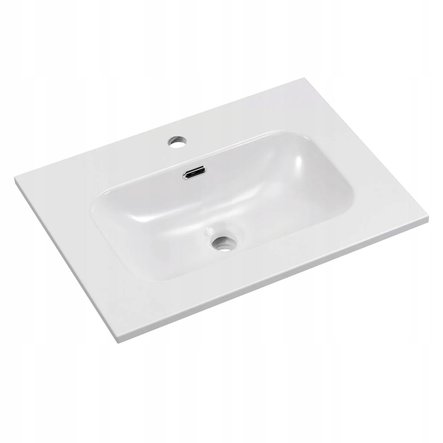 Umywalka meblowa FLY 60 cm biała połysk ceramika 1 otwór