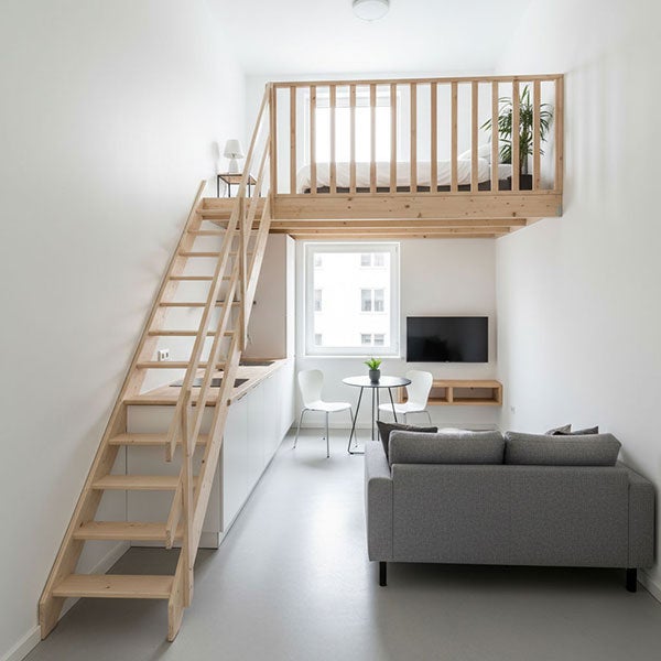 Escalier bois 13 marches - Hauteur à franchir 2.80m - Sans rampe - Largeur 0,64m - COTTAGEJ-I-280 - 4