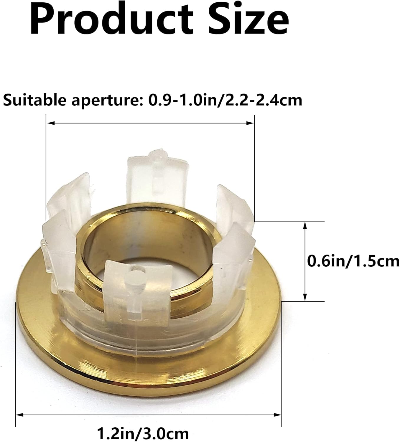 Anello Troppopieno Per Lavello In Ottone Massiccio | Finitura Nichel Spazzolato | Per Foro Da 22 Mm | Con 2 Coperture Incluse