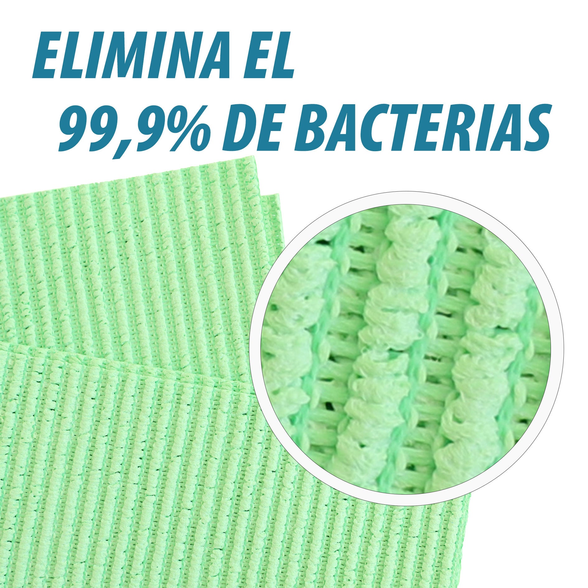 MAYA Bayeta Ultra Plus. Especial para Cristal y Acero Inoxidable. Máxima Absorción No Deja Marcas. Poder Antical y Antibacterias. Pack 5 Uds (Verde) - 3
