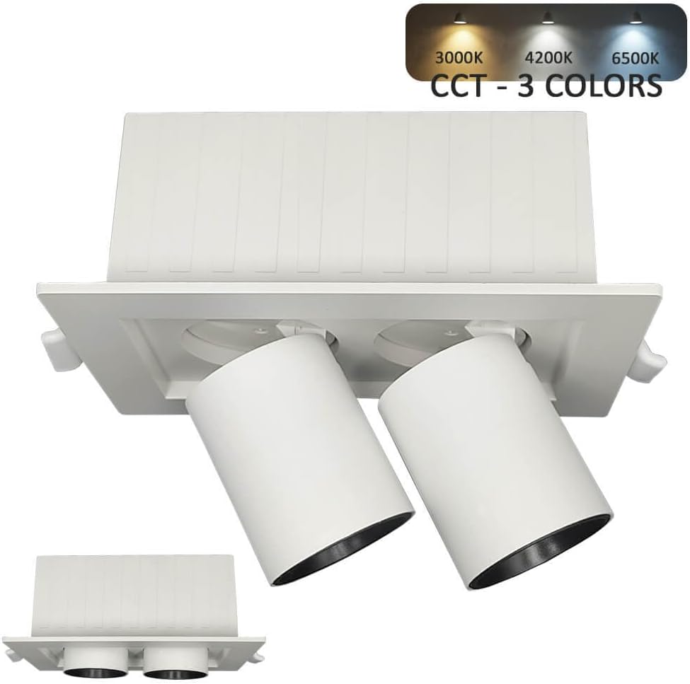 Base Spot Led Spot Encastrable Led Blanc Orientable 12W, 1200Lm, base Rectangulaire ...