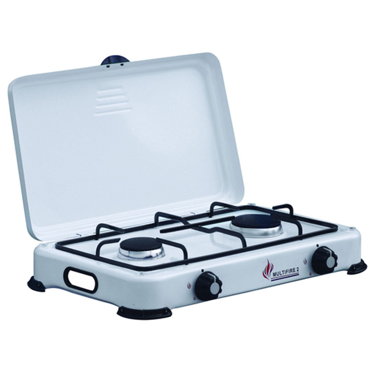 Réchaud De Camping 2 En 1 Avec Plaque Et Grille – 2 Brûleurs, 2500 W, Sac De Transport Inclus !