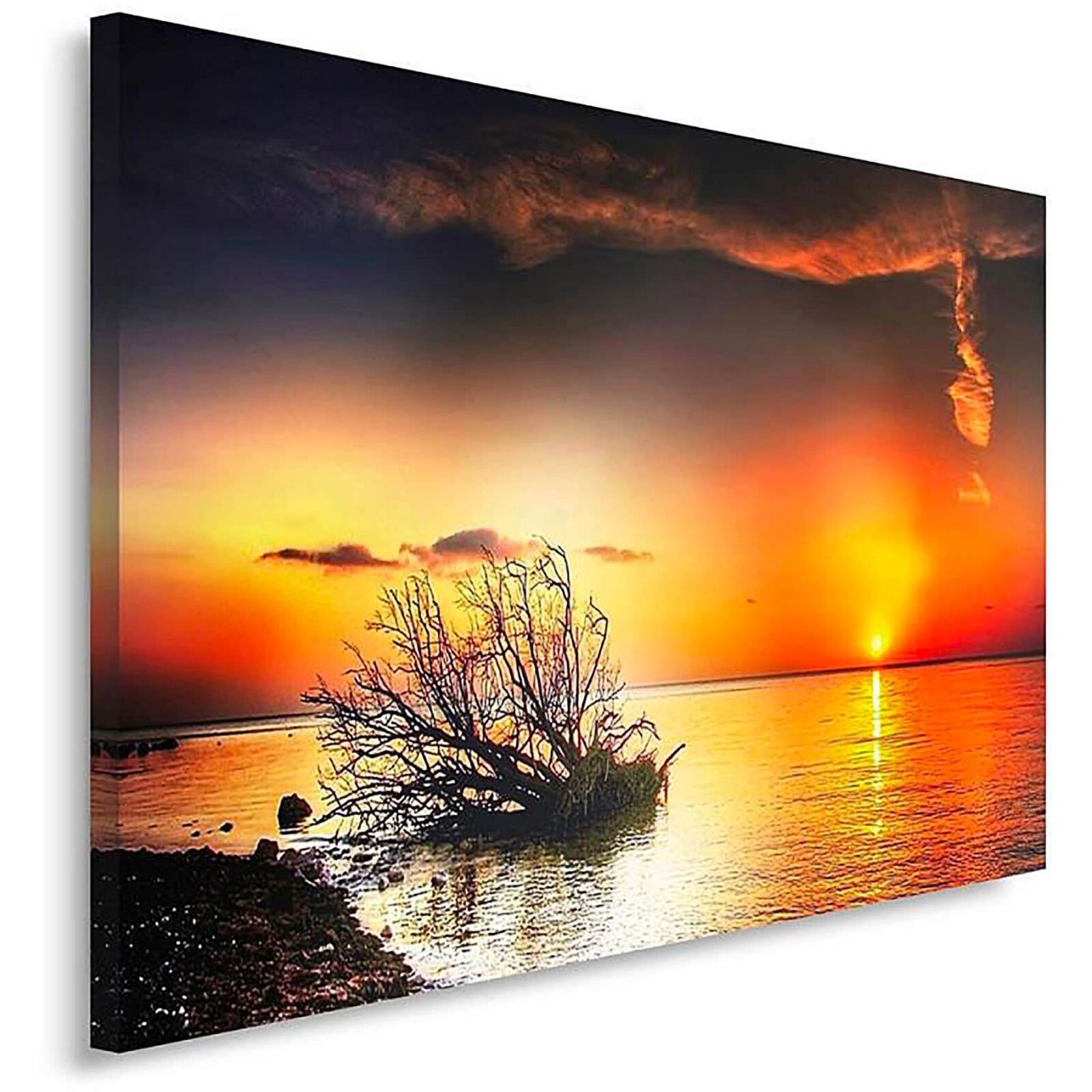 Tableau coucher de soleil sur la mer 4 - 80 x 60 cm - 2