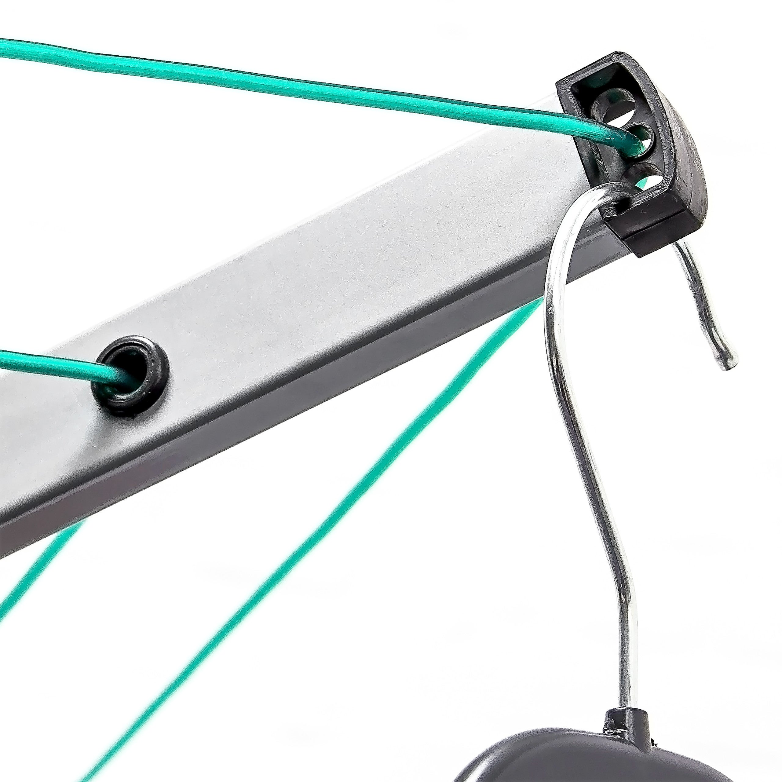 Sèche-linge parapluie Corde de 49 m 4 côtés Piquet de sol très stable Séchoir, gris, Relaxdays - 9