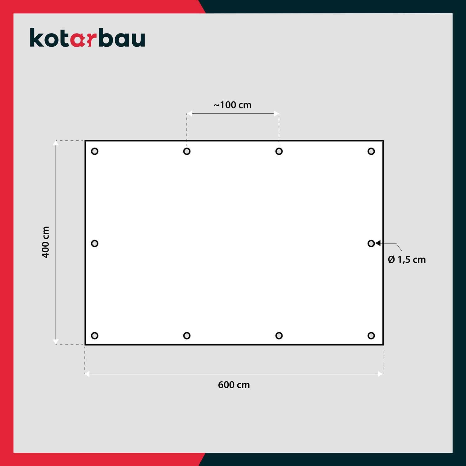 Plandeka 80 G/M2 - Płachta Ochronna Okryciowa - 4 X 6 M - Mocna - Gruba - Uniwersalna - Wodoodporna - Moro KOTARBAU - 3