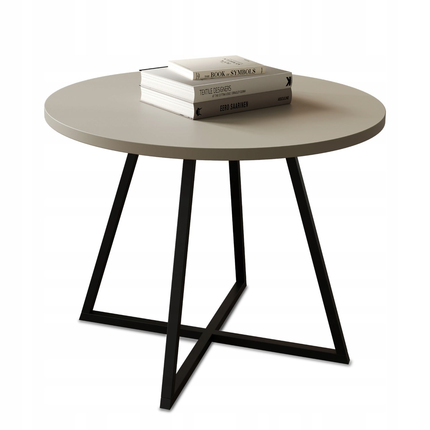 Stolik Kawowy KASZMIR Okrągły JAPANDI BOHO do Salonu Pokoju VERSO 50cm