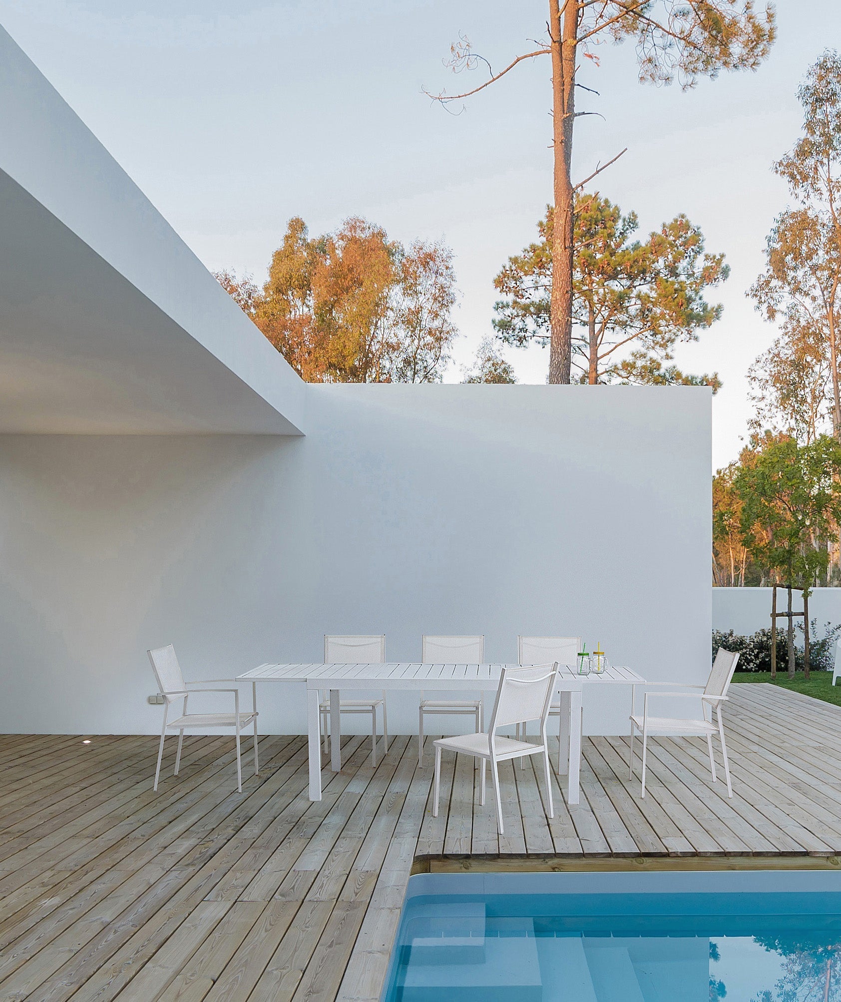 Table de jardin extensible 140/210 cm en aluminium anthracite - LOUNA - 9