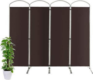 vidaXL Divisorio a 6 Pannelli Nero 240x200 cm in Tessuto