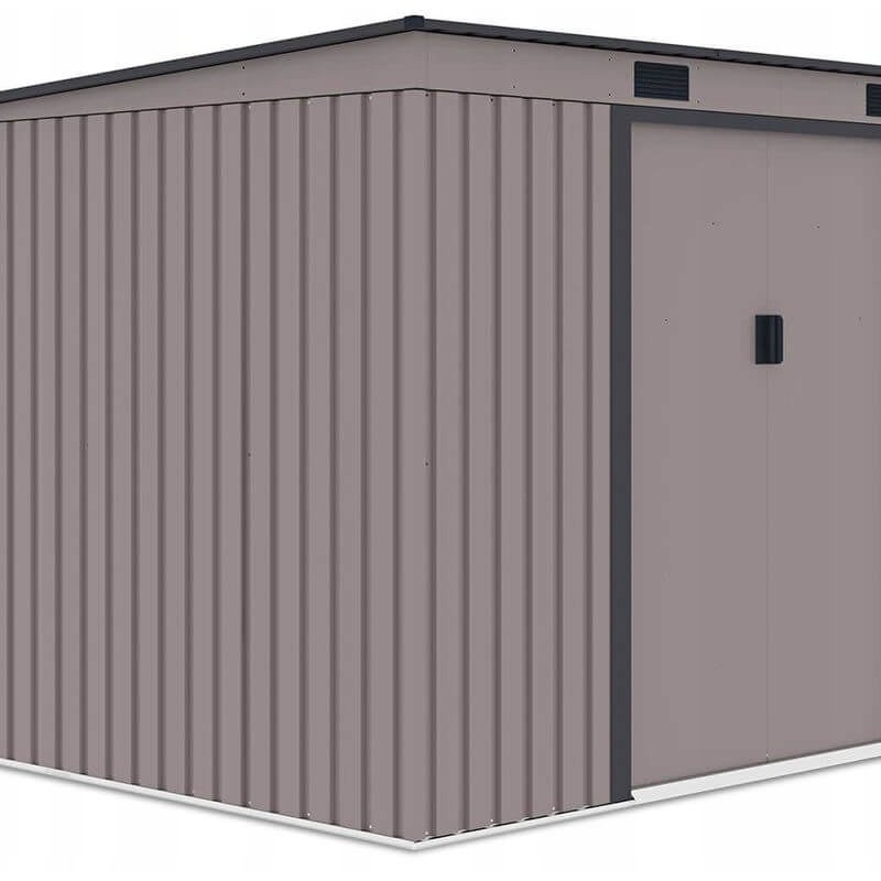 Domek Ogrodowy Narzędziowy Metalowy OREGON 261x241cm Schowek na Narzędzia 1 szt