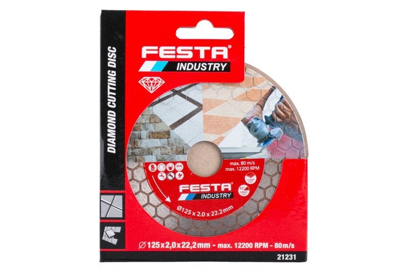 Disque diamant pour carrelage et céramique 125x2x22.2mm - Usage professionnel - 3