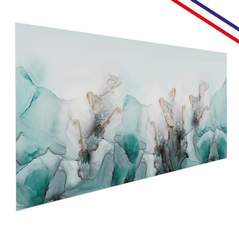 Crédence de salle de bain en PVC motif marbre bleu 140x30 cm (en 2 bandeaux) - Fluid Art - 4