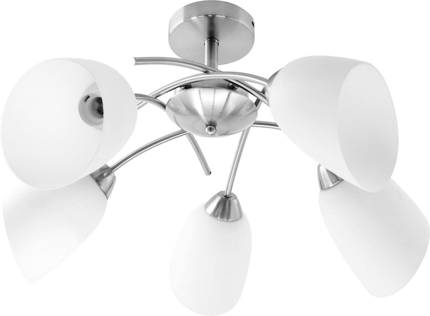 Activejet Lustre classique suspension plafonnier NIKITA nickel 5xE27
