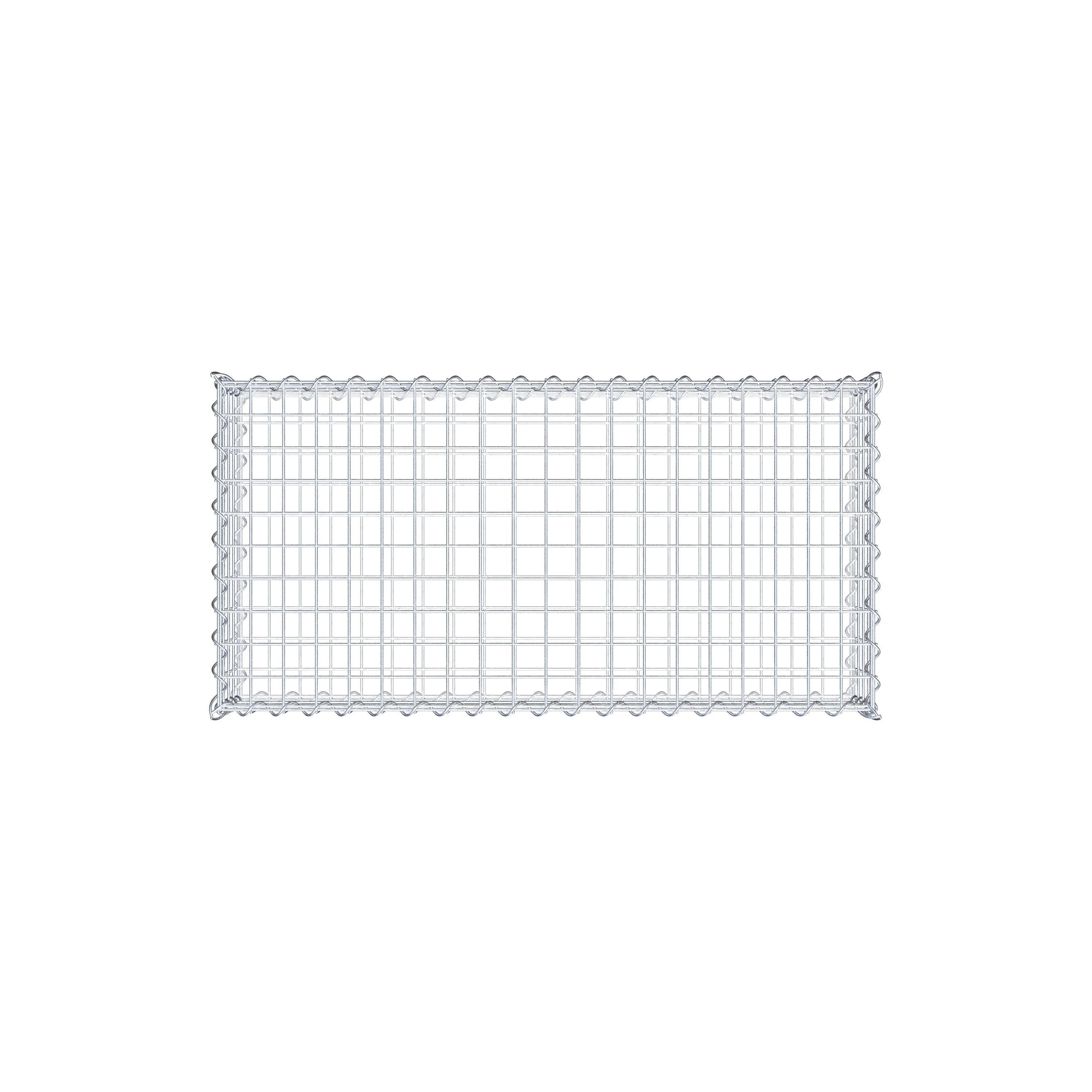 Gavión de acero galvanizado 100x20x50cm (LxAxP), malla 5 x 5cm, Espiral, jaula metálica para muro o jardín - 5