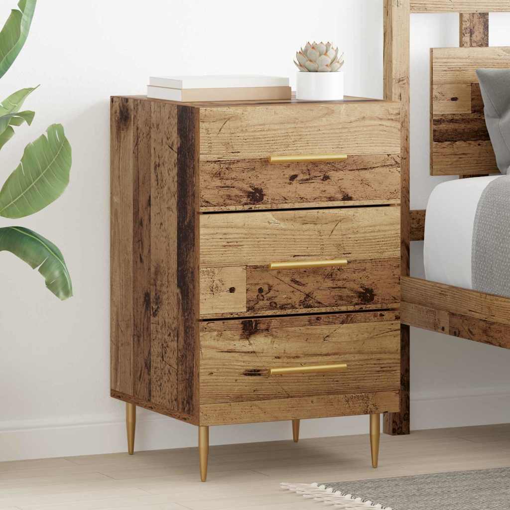 Chambre Table de nuit Blanc Table de chevet Blanc Bois d'ingénierie