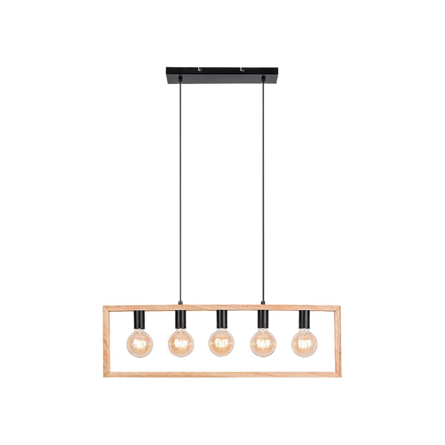 Lampa wisząca Indigo czarny buk 5xE27x40W metal wym:110x86x86cm IP20 Rabalux